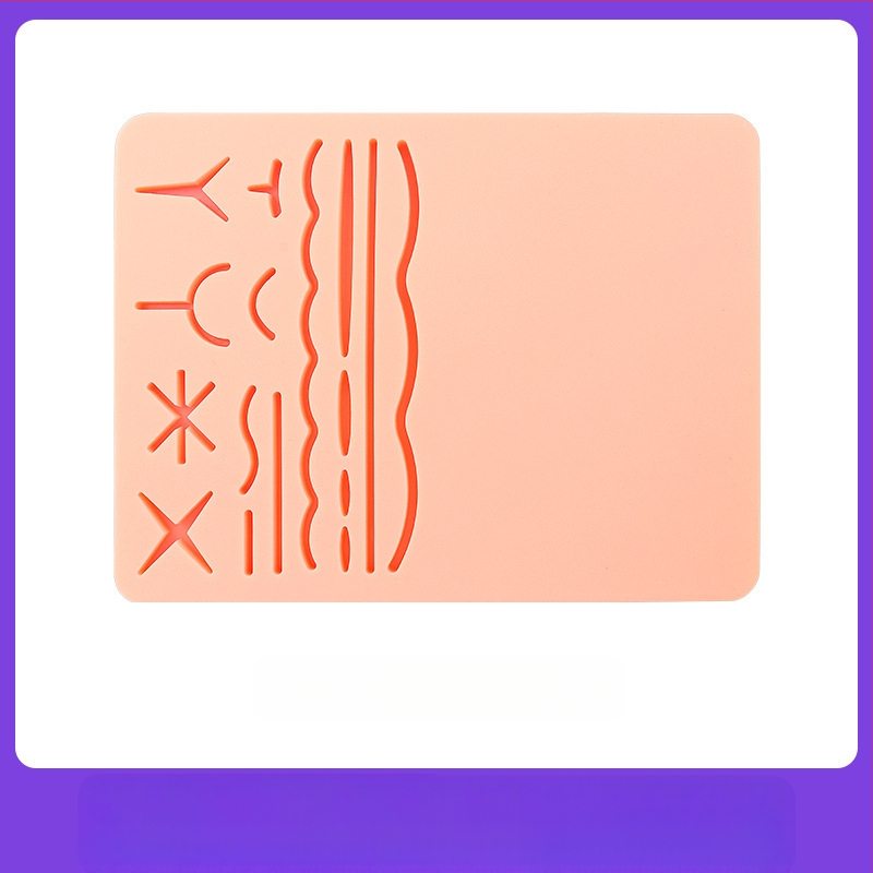 Mitme haava õmblusmoodul silikoonist harjutus silikoonist naha kirurgi harjutus mudel tasapinnaline haav kaheotstarbeline tüüp