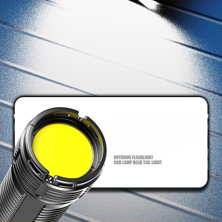 Naujas tarpvalstybinis baltas lazerinis žibintuvėlis, itin ryškus didelio nuotolio TYPE-C lauko nešiojamas skaitmeninis ekranas su priartinimu, COB galinis žibintuvėlis