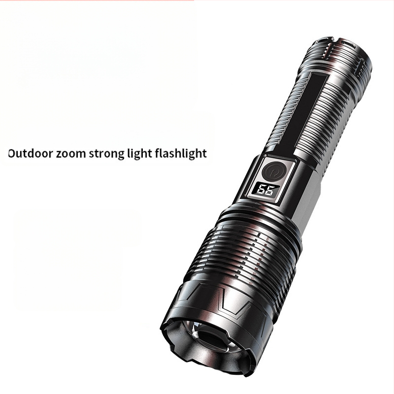 Naujas tarpvalstybinis baltas lazerinis žibintuvėlis, itin ryškus didelio nuotolio TYPE-C lauko nešiojamas skaitmeninis ekranas su priartinimu, COB galinis žibintuvėlis