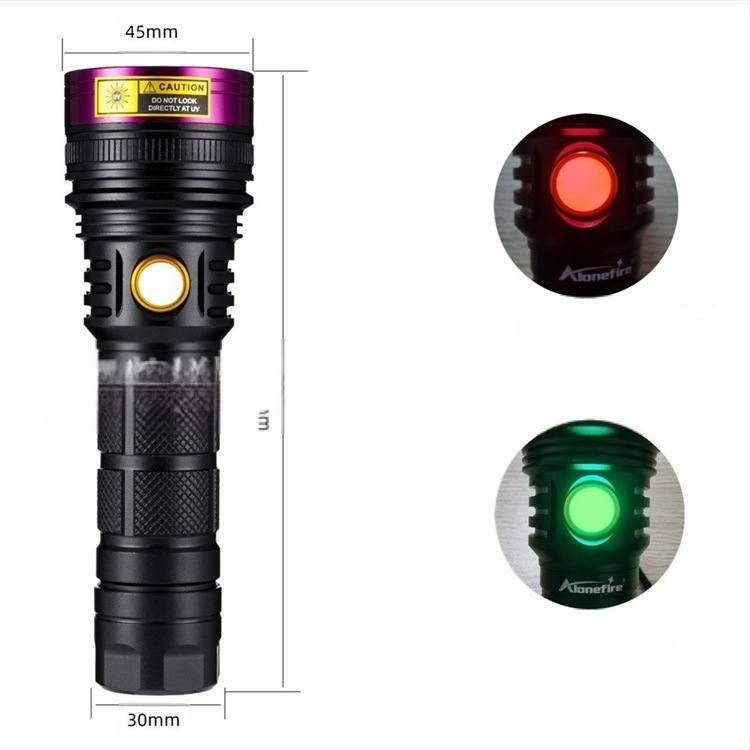 SV18 365nm fluoreszkáló szer detektálás macskamoha macskavizelet méhviasz érmék füst és alkohol tesztelésére 12W ultraibolya zseblámpa