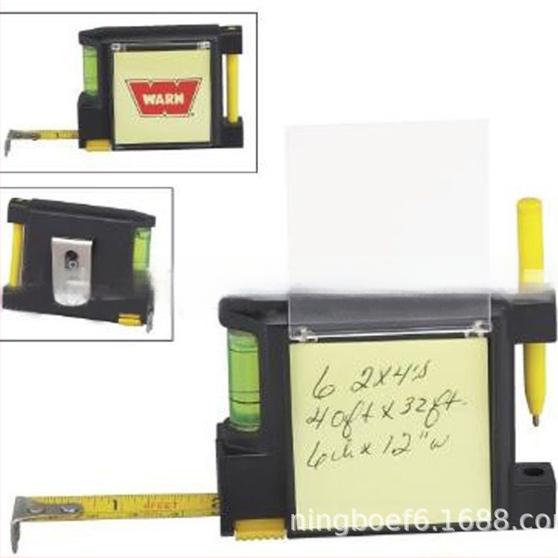 Daugiafunkcinė matavimo juosta su lygio matuokliu, juosta su užrašu, tušinukas, matavimo juosta 2 m, 3 m matavimo įrankis