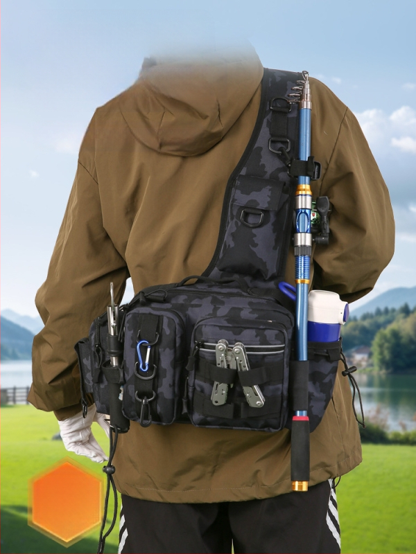 Tarptautinių gamintojų „Luya“ naujas daugiafunkcis žvejybos krepšys, skirtas kelionėms, lauko sportui, per petį, „Luya“ juosmens krepšys vyrams