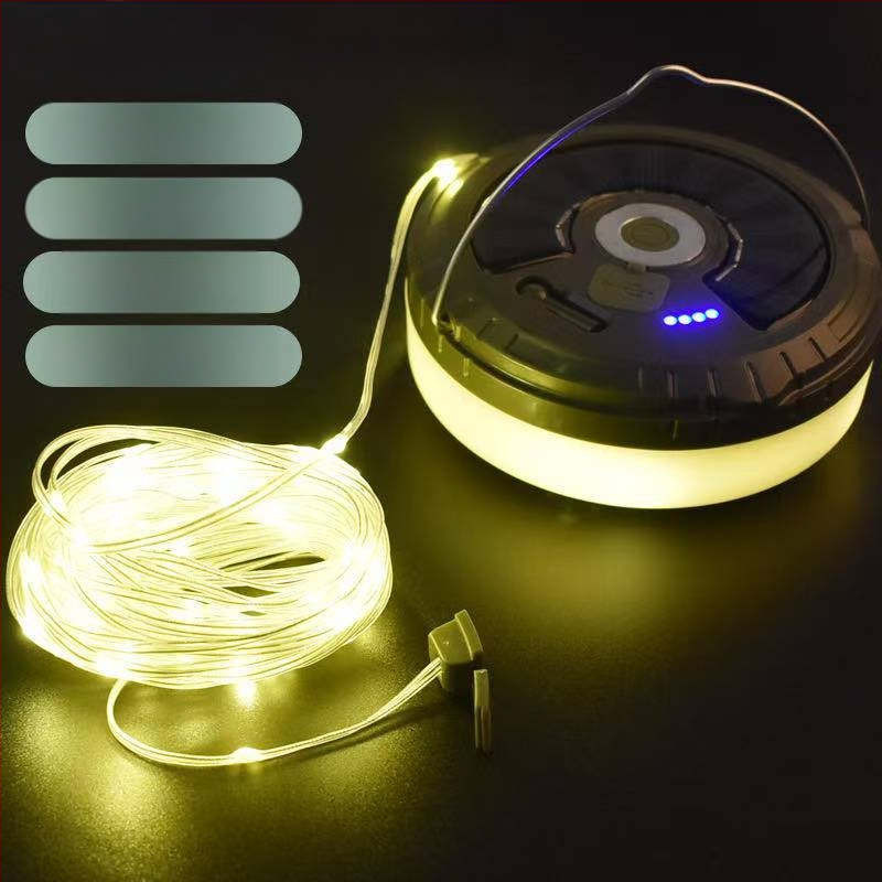 Трансгранична слънчева LED къмпинг лампа, външна водоустойчива лампа с лента, лампа с дълга издръжливост, преносима къмпинг лампа