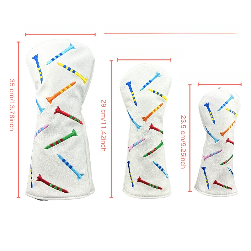 golfo lazdos medinis uždangalas, raketinis, baltas, juodas kepuraitės uždangalas, golfo aksesuarai sandėlyje