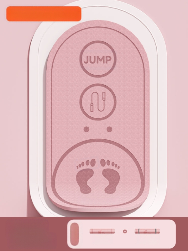 Unutarnja bežična prostirka za preskakanje užeta, protuklizna, apsorpcija udaraca, posebna prostirka za jogu, zadebljana, tiha prostirka za skakanje, vježbanje, fitness, kućna ovalna prostirka za pod