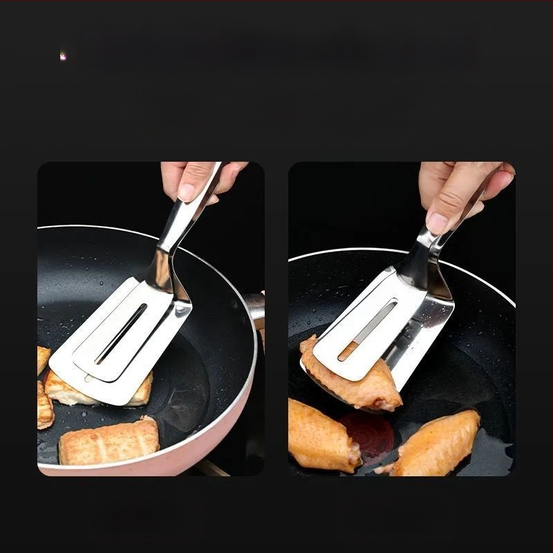 „Nechuan 304“ nerūdijančio plieno žuvies kepimo kastuvas, buitinis kepimo kastuvo spaustukas, žuvies blynų kastuvas, kepsnių kastuvas, žuvies kepimo artefaktas