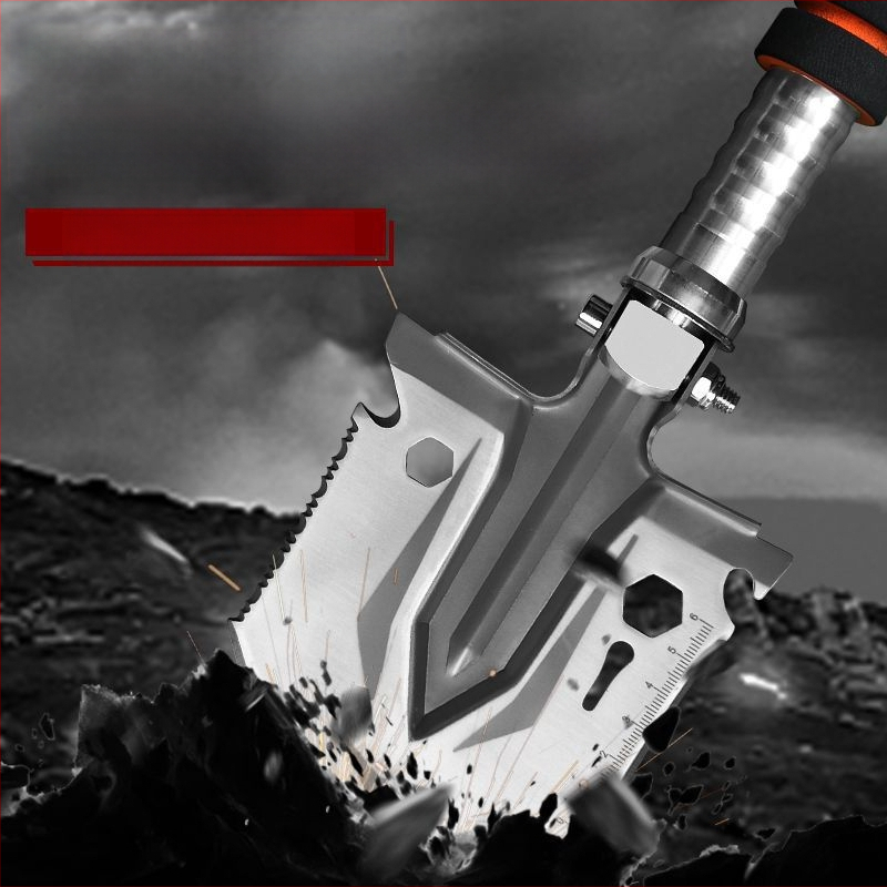 Spot Kis Szivacs Kültéri Multifunkcionális Mangán Acél Összecsukható Katonai Lapát Kemping Stílus Hegymászás Vad Horgászat Lapát