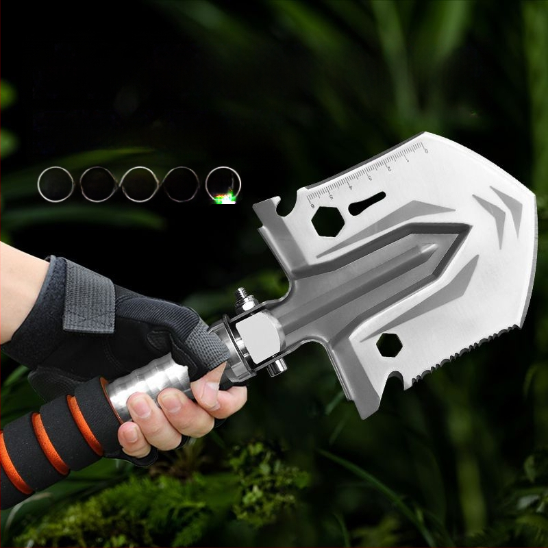 Spot Kis Szivacs Kültéri Multifunkcionális Mangán Acél Összecsukható Katonai Lapát Kemping Stílus Hegymászás Vad Horgászat Lapát