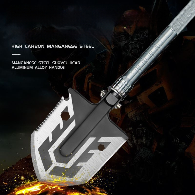 Spot Kis Szivacs Kültéri Multifunkcionális Mangán Acél Összecsukható Katonai Lapát Kemping Stílus Hegymászás Vad Horgászat Lapát