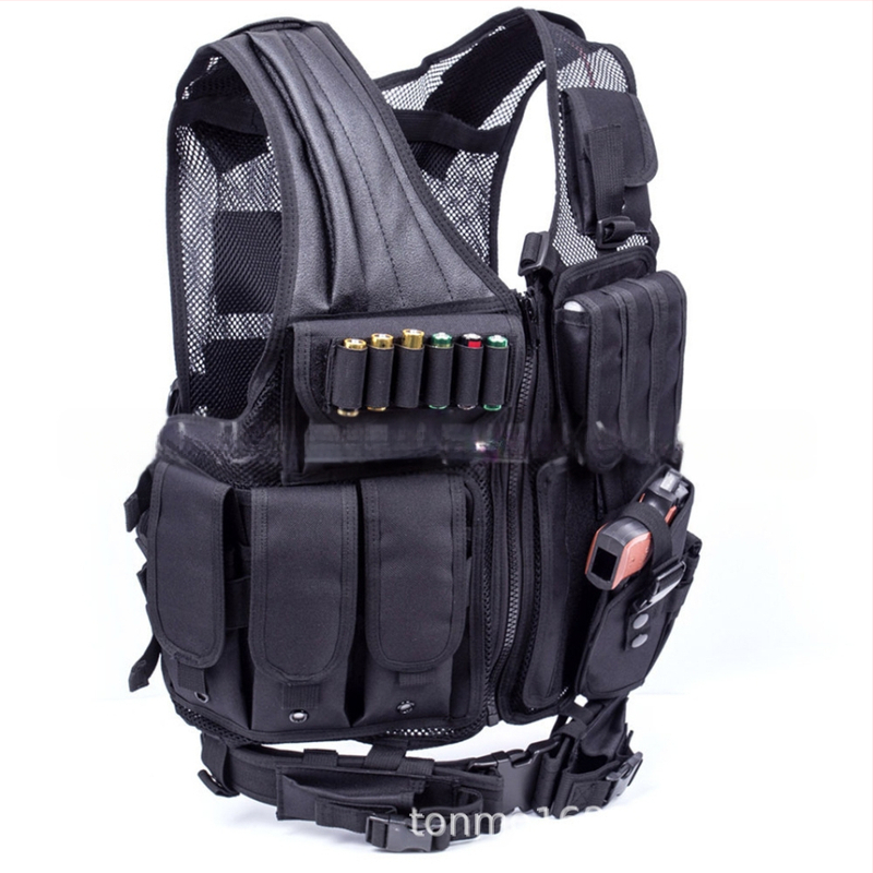 Тактическа тренировъчна жилетка Реален човек CS игрово оборудване Найлонова мрежеста жилетка Полеви приключения Тактическа защитна жилетка