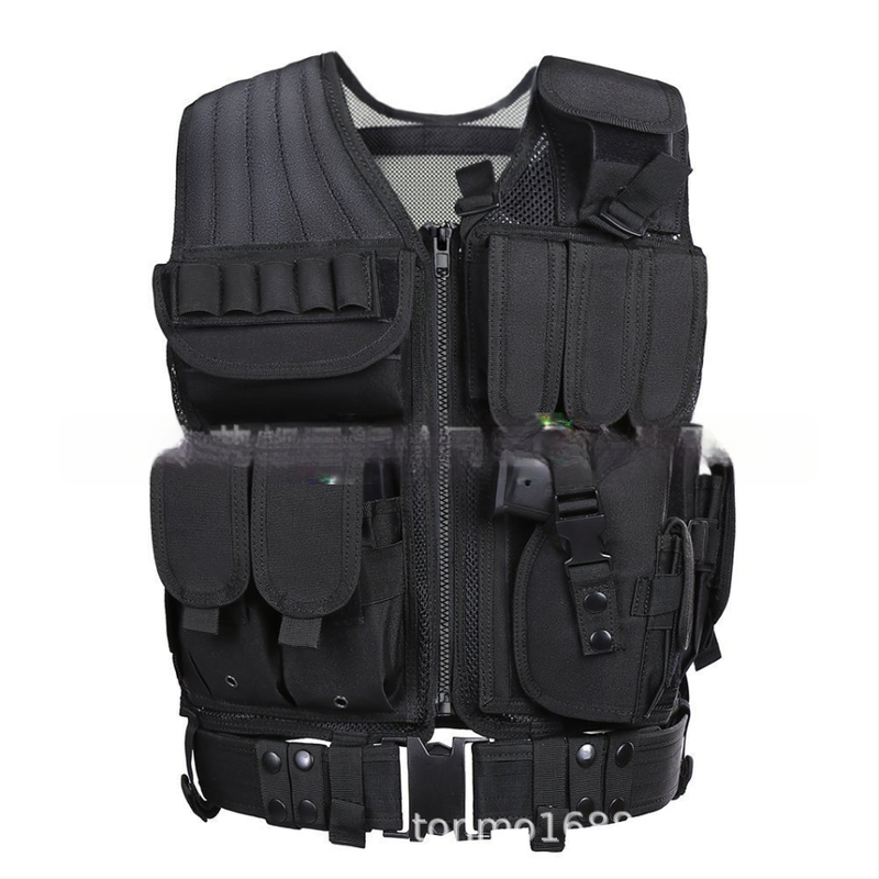 Тактическа тренировъчна жилетка Реален човек CS игрово оборудване Найлонова мрежеста жилетка Полеви приключения Тактическа защитна жилетка