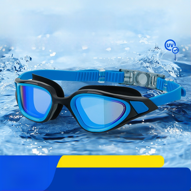 Didelio matymo lauko lenktyniniai plaukimo akiniai Profesionali plaukimo įranga Suaugusiųjų plaukimo akiniai Nerasojantys Didelės raiškos akių apsauga Plaukimo akiniai Tarpvalstybinis tiekimas
