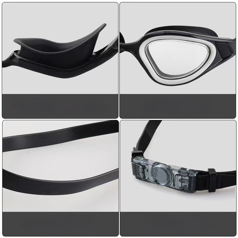 Didelio matymo lauko lenktyniniai plaukimo akiniai Profesionali plaukimo įranga Suaugusiųjų plaukimo akiniai Nerasojantys Didelės raiškos akių apsauga Plaukimo akiniai Tarpvalstybinis tiekimas