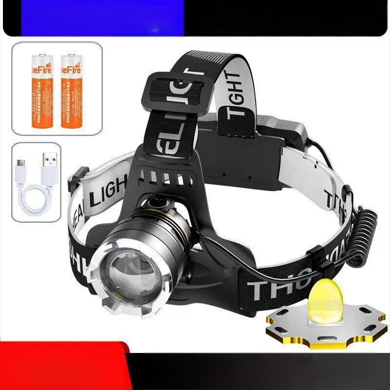 Piiriülene HP15 suum-induktsiooniga esitulega pea külge kinnitatav taskulamp kaevurilamp öiseks kalapüügiks õues pikamaa P50 ksenoonlamp