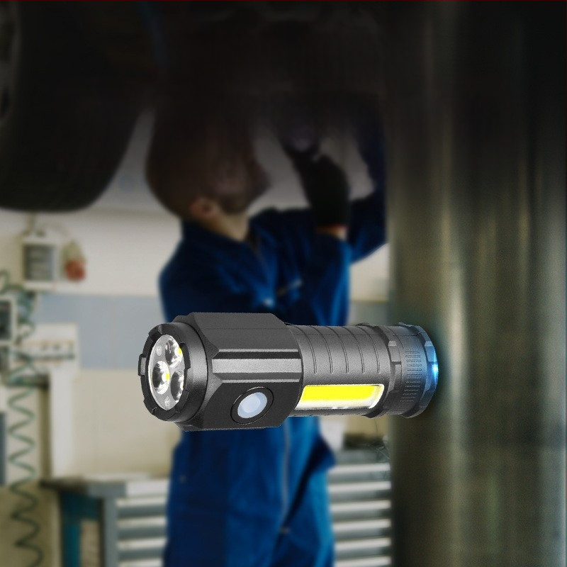 Trijų akių mažas COB žibintuvėlis, nešiojamas šoninis žibintuvėlis, stiprus magnetinis lauko žibintuvėlis, trijų akių COB žibintuvėlis, šoninis žibintuvėlis, nešiojamas paryškinimo rašiklio segtukas, darbo apžiūros žibintuvėlis, stiprus magnetinis paryškin