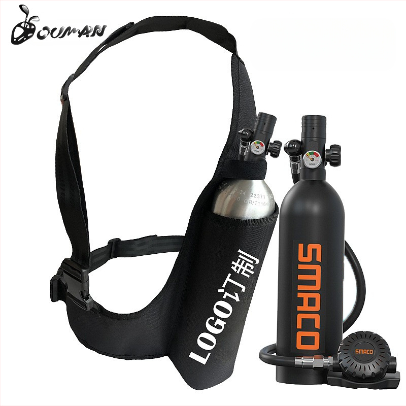 Väike õues õlasukeldumiskott takjapaelaga mugav kulumiskindel kangas vee-hapnikuballooni kott