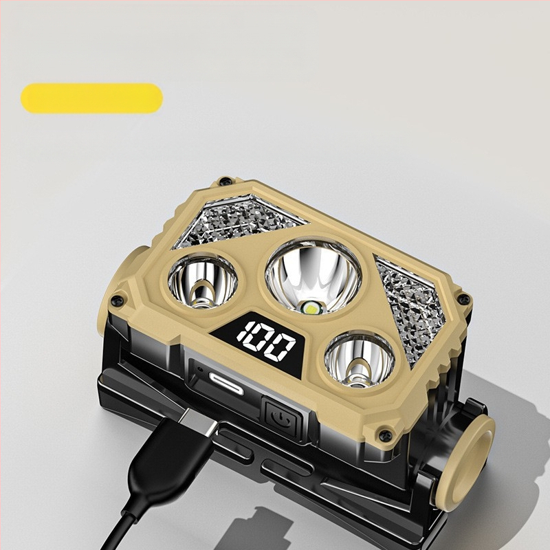 Naujas naktinės žvejybos išmanusis patruliavimo galvos formos ilgai veikiantis, stiprus, didelio liumeno lauko mini įkraunamas LED priekinis žibintas