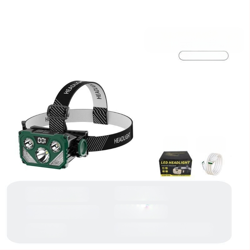 Naujas naktinės žvejybos išmanusis patruliavimo galvos formos ilgai veikiantis, stiprus, didelio liumeno lauko mini įkraunamas LED priekinis žibintas