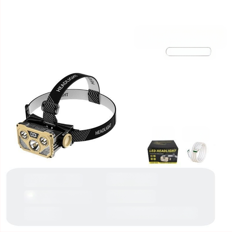 Naujas naktinės žvejybos išmanusis patruliavimo galvos formos ilgai veikiantis, stiprus, didelio liumeno lauko mini įkraunamas LED priekinis žibintas