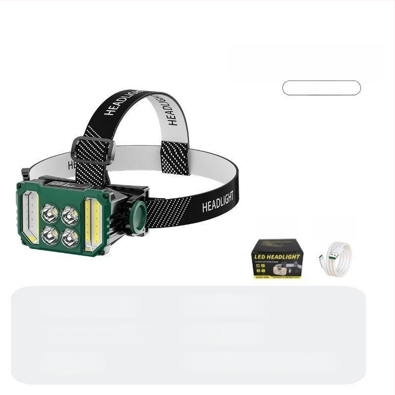 Naujas naktinės žvejybos išmanusis patruliavimo galvos formos ilgai veikiantis, stiprus, didelio liumeno lauko mini įkraunamas LED priekinis žibintas