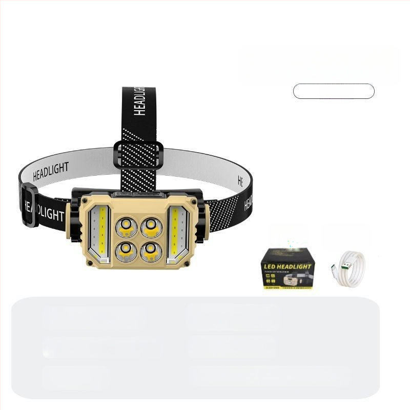 Naujas naktinės žvejybos išmanusis patruliavimo galvos formos ilgai veikiantis, stiprus, didelio liumeno lauko mini įkraunamas LED priekinis žibintas