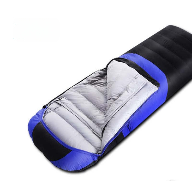 Трансграничен на склад пухен спален чувал за един човек, къмпинг, ултра лек, топъл, патешки пухен спален чувал за обяд на едро