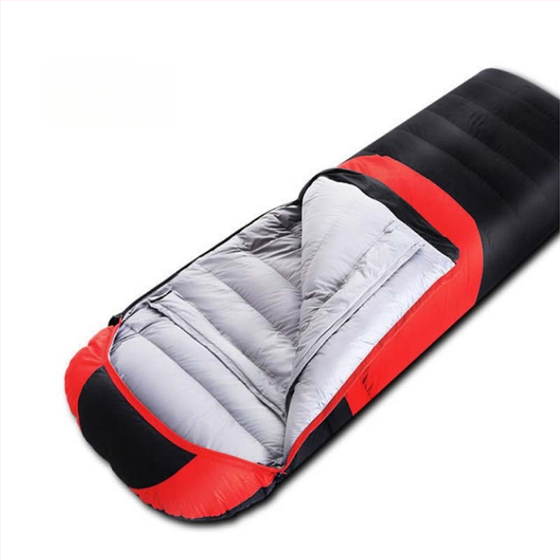 Трансграничен на склад пухен спален чувал за един човек, къмпинг, ултра лек, топъл, патешки пухен спален чувал за обяд на едро