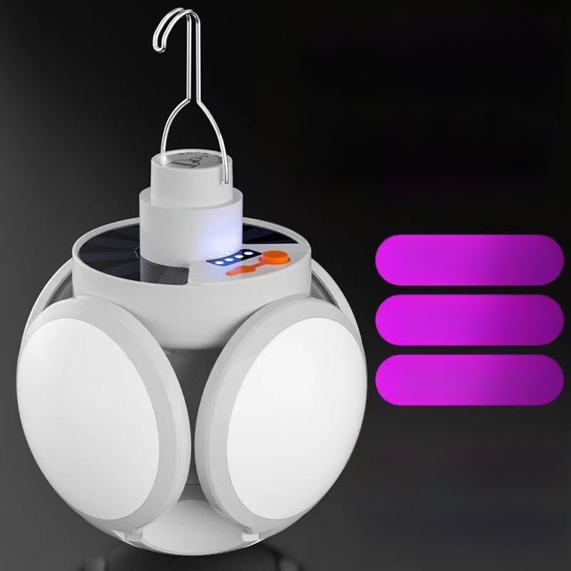 Napelemes újratölthető villanykörte vészhelyzeti áramkimaradásokhoz, alkalmas éjszakai piaci standokhoz és otthoni használatra, LED energiatakarékos összecsukható futballlámpa erős fénnyel