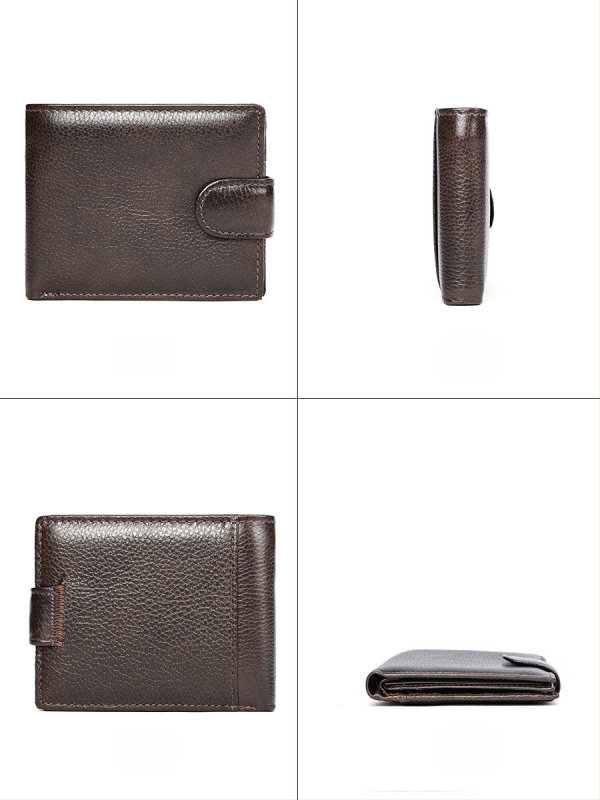 Maronte Ručno izrađeni novčanik od kravlje kože za muškarce, kratki novčanik protiv krađe velikog kapaciteta, moderan novčanik za vanjsku trgovinu za muškarce