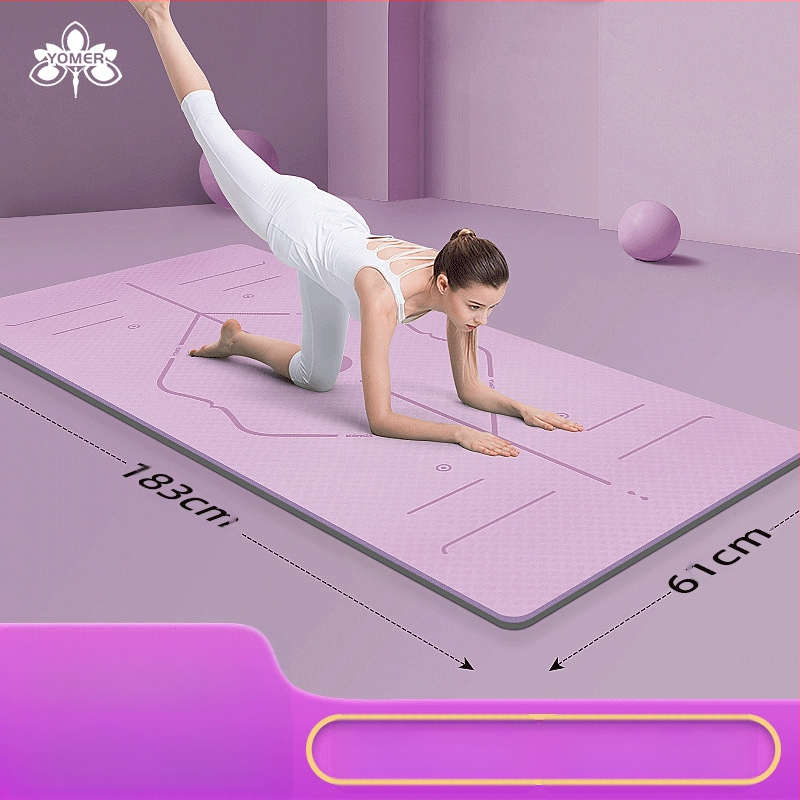 Tüdrukutele mõeldud jooga tpe joogamati ilu libisemiskindla heliisolatsiooniga löökide neeldumise vaigistamiseks mõeldud koduse hüppe joogamatt