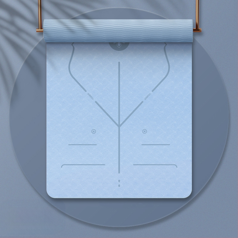 Tüdrukutele mõeldud jooga tpe joogamati ilu libisemiskindla heliisolatsiooniga löökide neeldumise vaigistamiseks mõeldud koduse hüppe joogamatt