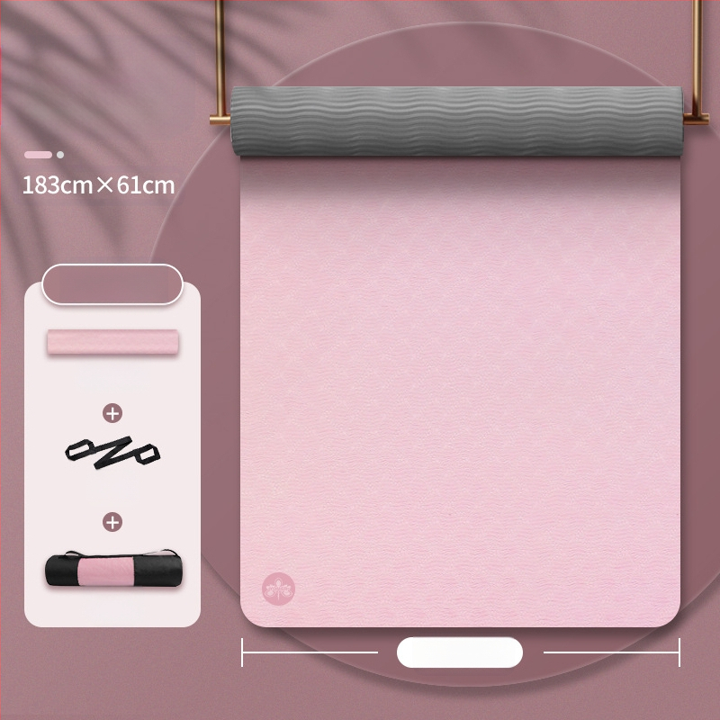 Tüdrukutele mõeldud jooga tpe joogamati ilu libisemiskindla heliisolatsiooniga löökide neeldumise vaigistamiseks mõeldud koduse hüppe joogamatt