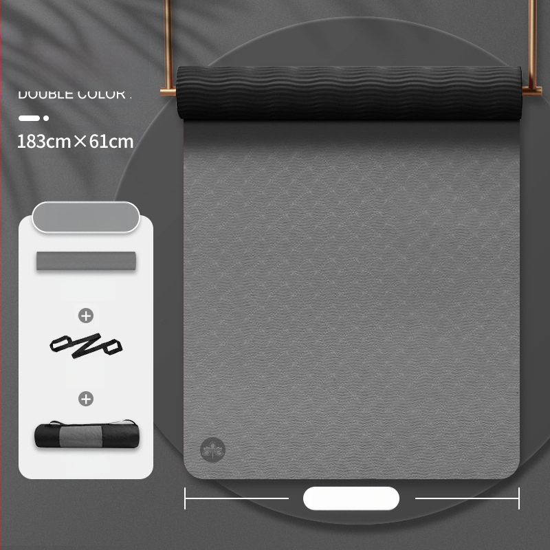 Tüdrukutele mõeldud jooga tpe joogamati ilu libisemiskindla heliisolatsiooniga löökide neeldumise vaigistamiseks mõeldud koduse hüppe joogamatt