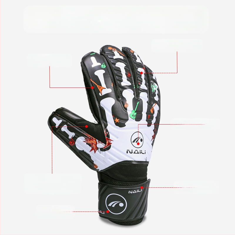 Futbolo vartininko latekso pirštinės su dešimties pirštų apsaugos pirštinėmis suaugusiesiems