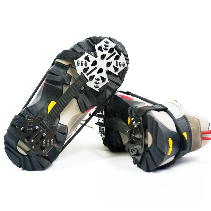 24 зъба манганова стомана, външна, за планинско катерене, риболов, неплъзгащо се покривало за обувки, покривало за снежни обувки, леден нокът, покривало за крака за кънки, леден нокът