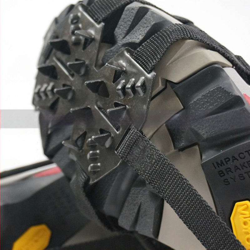 24 зъба манганова стомана, външна, за планинско катерене, риболов, неплъзгащо се покривало за обувки, покривало за снежни обувки, леден нокът, покривало за крака за кънки, леден нокът