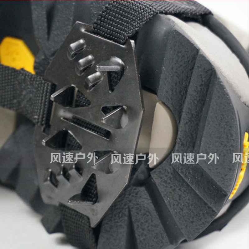 24 зъба манганова стомана, външна, за планинско катерене, риболов, неплъзгащо се покривало за обувки, покривало за снежни обувки, леден нокът, покривало за крака за кънки, леден нокът