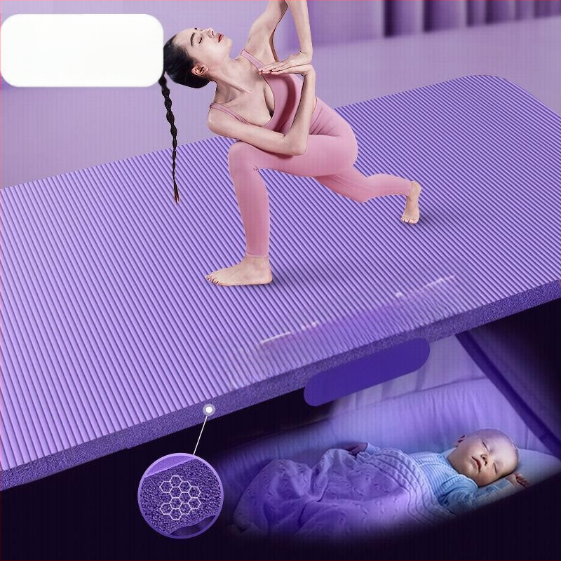 Joogamatt meestele, pikendatud, 2 m, libisemiskindel, paksendatud, laiendatud, sisespordi, heliisolatsiooni, lööke neelava põrandamatiga koduseks kasutamiseks