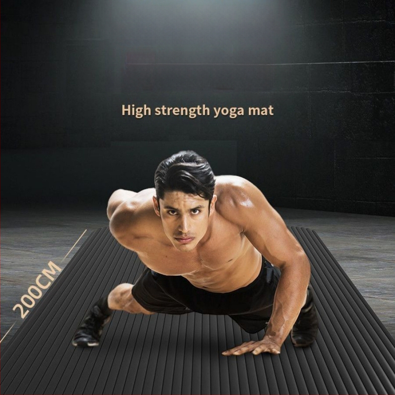 Joogamatt meestele, pikendatud, 2 m, libisemiskindel, paksendatud, laiendatud, sisespordi, heliisolatsiooni, lööke neelava põrandamatiga koduseks kasutamiseks