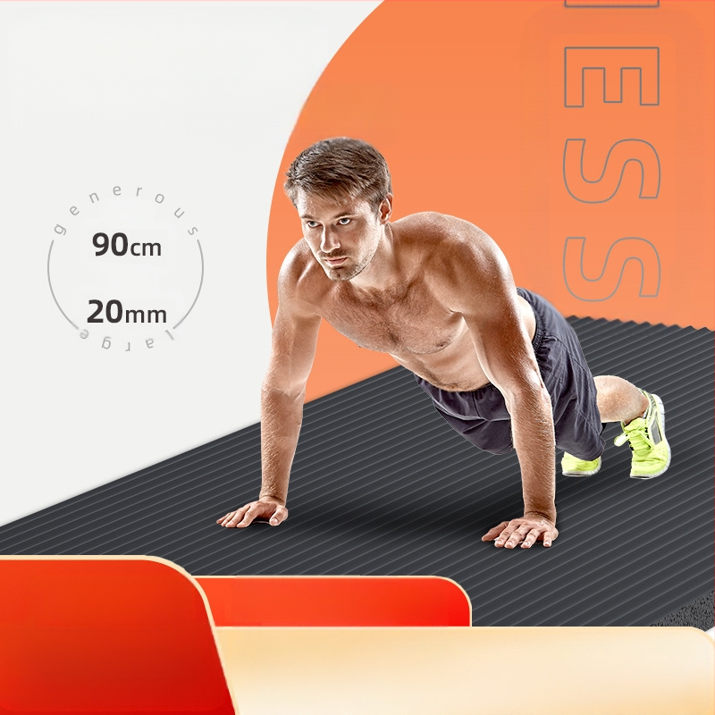 Meeste treeningmatt algajatele, joogamatt, paksendatud, laiendatud, pikk, libisemiskindel, spordijoogamatt, libisemiskindel kodu