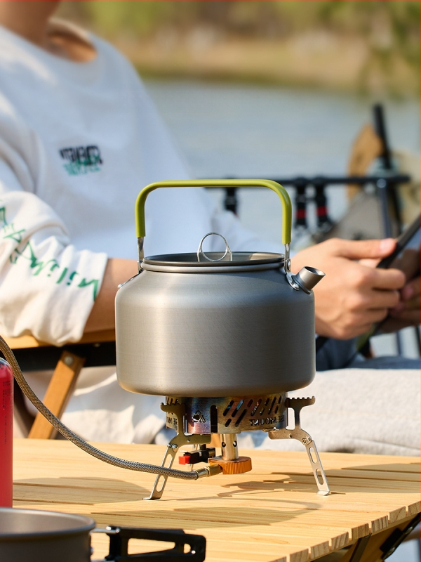 Kültéri alumíniumötvözetből készült teáskanna, nagy kapacitású, hordozható kempingkávéfőző, ultra könnyű utazóvízforraló, 1,8 literes