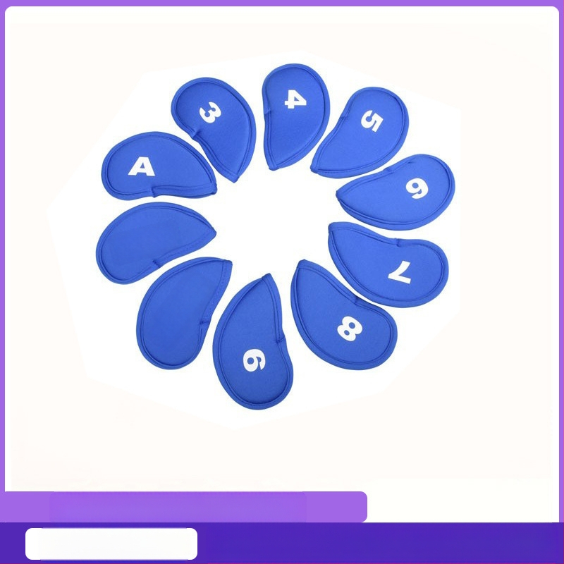 Határokon átnyúló, népszerű, vastag, hagyományos golfütő-védőhuzat 10 ütős védőhuzat digitális egyszerű vasborítással