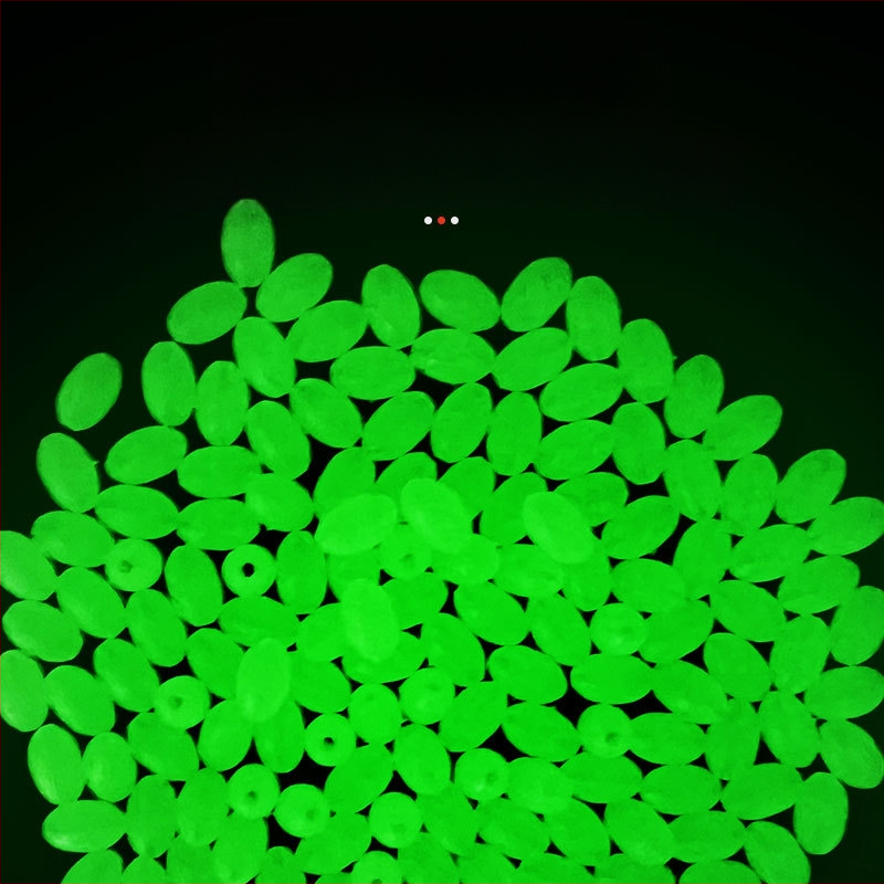 1000 db világító horgászgyöngy horgászfelszerelés-kiegészítők Luya csali mungbab gyöngy ovális műanyag világító gyöngyök