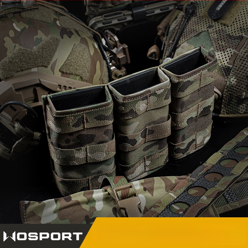 WOSPORT FAST Triple 5.56 Clip Pack (aukšto lygio) taktinė MOLLE sistemos adaptacija
