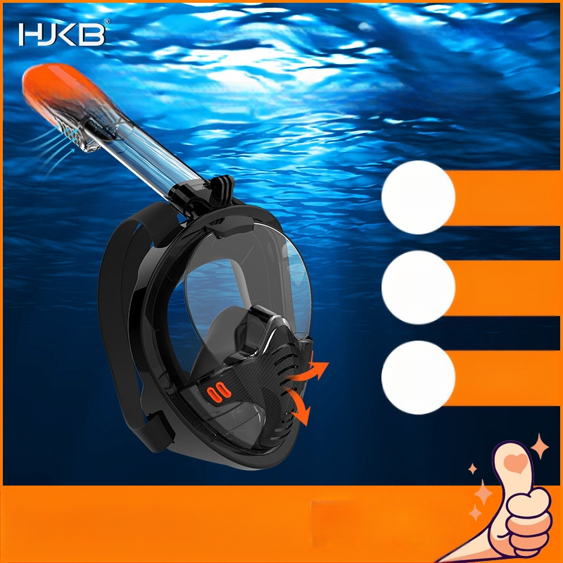 Маска за шнорхелинг, силиконова маска за цялото лице Three Treasures, напълно сух водолазен костюм, защита от задавяне