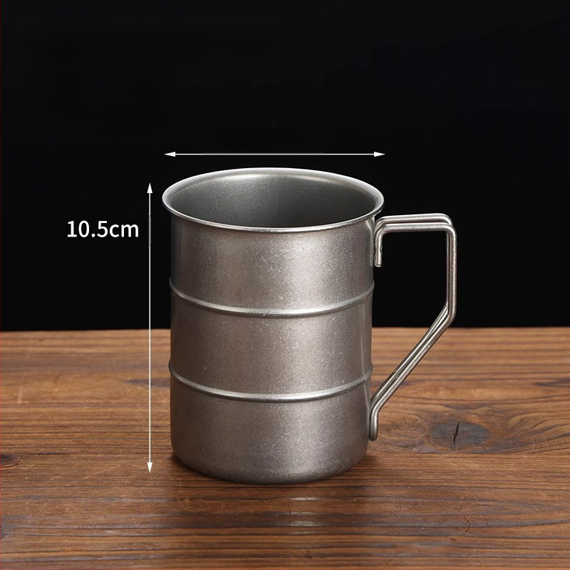 Retro ipari stílusú söröspohár, 304 rozsdamentes acél bögre, háztartási vizespohár, kreatív, kopott, kültéri kempingpohár