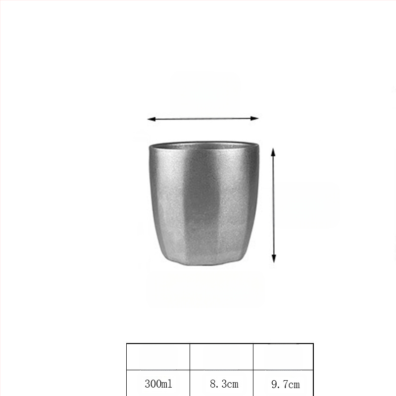 Retro ipari stílusú söröspohár, 304 rozsdamentes acél bögre, háztartási vizespohár, kreatív, kopott, kültéri kempingpohár