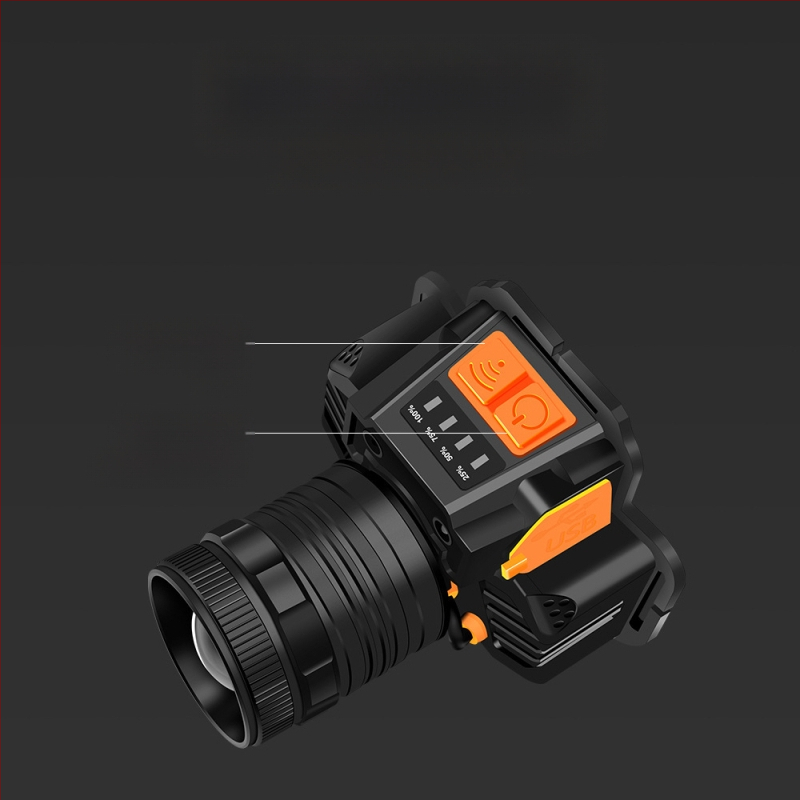 Határokon átnyúló LED gesztus indukciós fényszóró forgó zoom fényszóró USB töltés erős fény kültéri éjszakai horgászathoz vízálló kis fényszóró