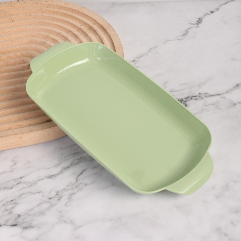 Rizses tányér, grill tányér, forró edény, éttermi étel, különleges téglalap alakú műanyag tányér, kereskedelmi háztartási rizses tányér, binaurális