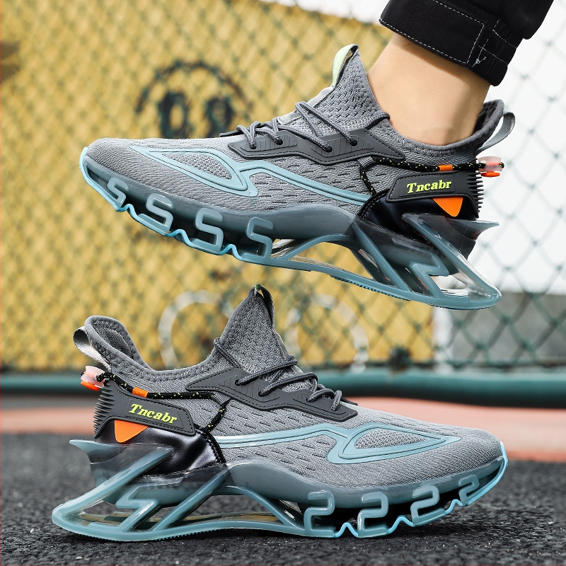 2023 tavaszi új férfi cipők könnyű, lélegző, alkalmi futócipők divatos férfi diák nagy méretű penge futócipők